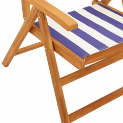 VidaXL 3214555 outdoor chair Terrace Padded seat Acacia wood, Polyester Blue, White - Additional view 8