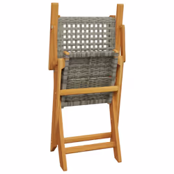 VidaXL 3214560 outdoor chair Terrace Padded seat Acacia wood, Polyrattan Grey - Additional view 7