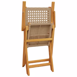 VidaXL 3214562 outdoor chair Terrace Padded seat Acacia wood, Polyrattan Beige - Additional view 8