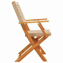VidaXL 3214563 outdoor chair Terrace Padded seat Acacia wood, Polyrattan Beige - Additional view 5