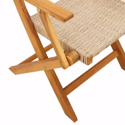 VidaXL 3214563 outdoor chair Terrace Padded seat Acacia wood, Polyrattan Beige - Additional view 8