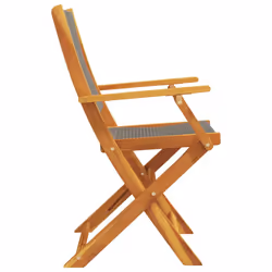 VidaXL 3214568 outdoor chair Terrace Padded seat Acacia wood, Polypropylene (PP) Grey - Additional view 6