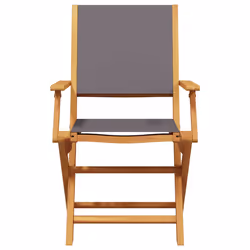 VidaXL 3214577 outdoor chair Terrace Padded seat Acacia wood, Polyester Anthracite - Additional view 5