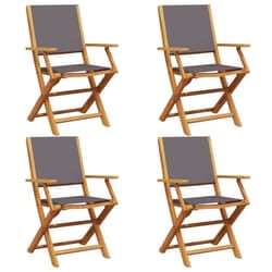 VidaXL 3214578 outdoor chair Terrace Padded seat Acacia wood, Polyester Anthracite