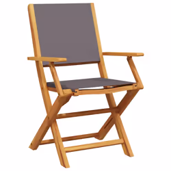 VidaXL 3214578 outdoor chair Terrace Padded seat Acacia wood, Polyester Anthracite