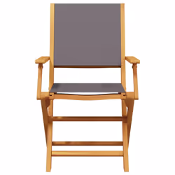 VidaXL 3214578 outdoor chair Terrace Padded seat Acacia wood, Polyester Anthracite - Additional view 4