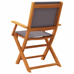 VidaXL 3214578 outdoor chair Terrace Padded seat Acacia wood, Polyester Anthracite - Additional view 6