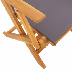 VidaXL 3214578 outdoor chair Terrace Padded seat Acacia wood, Polyester Anthracite - Additional view 8