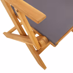 VidaXL 3214579 outdoor chair Terrace Padded seat Acacia wood, Polyester Anthracite - Additional view 8