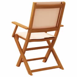 VidaXL 3214583 outdoor chair Terrace Padded seat Acacia wood, Polyester Beige - Additional view 6