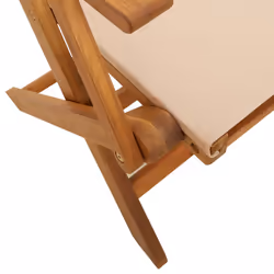 VidaXL 3214583 outdoor chair Terrace Padded seat Acacia wood, Polyester Beige - Additional view 8
