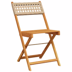 VidaXL 3214598 outdoor chair Terrace Padded seat Acacia wood, Polyrattan Beige - Additional view 4