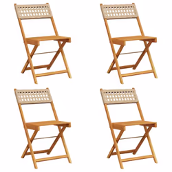 VidaXL 3214599, Terrace, Padded seat, Acacia wood, Polyrattan, Beige, 110 kg, 410 mm