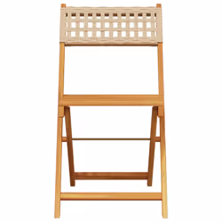 VidaXL 3214599 outdoor chair Terrace Padded seat Acacia wood, Polyrattan Beige - Additional view 4