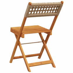 VidaXL 3214599 outdoor chair Terrace Padded seat Acacia wood, Polyrattan Beige - Additional view 6