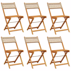 VidaXL 3214600, Terrace, Padded seat, Acacia wood, Polyrattan, Beige, 110 kg, 410 mm