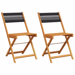 VidaXL 3214601, Terrace, Padded seat, Acacia wood, Black, 110 kg, 410 mm