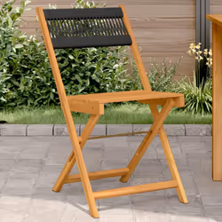 VidaXL 3214601 outdoor chair Terrace Padded seat Acacia wood Black