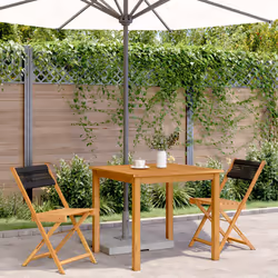VidaXL 3214601 outdoor chair Terrace Padded seat Acacia wood Black
