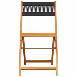 VidaXL 3214601 outdoor chair Terrace Padded seat Acacia wood Black - Additional view 5