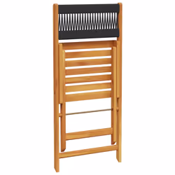 VidaXL 3214601 outdoor chair Terrace Padded seat Acacia wood Black - Additional view 8