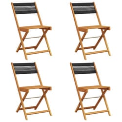 VidaXL 3214602 outdoor chair Terrace Padded seat Acacia wood Black