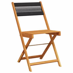 VidaXL 3214602 outdoor chair Terrace Padded seat Acacia wood Black