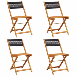 VidaXL 3214603, Terrace, Padded seat, Acacia wood, Black, 110 kg, 410 mm