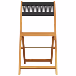 VidaXL 3214603 outdoor chair Terrace Padded seat Acacia wood Black - Additional view 4