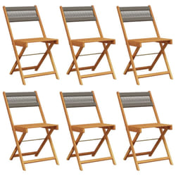 VidaXL 3214606 outdoor chair Terrace Padded seat Acacia wood Grey