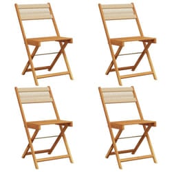 VidaXL 3214607 outdoor chair Terrace Padded seat Acacia wood Beige