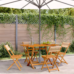 VidaXL 3214607 outdoor chair Terrace Padded seat Acacia wood Beige