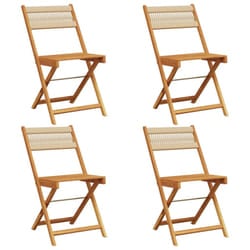 VidaXL 3214608 outdoor chair Terrace Padded seat Acacia wood Beige