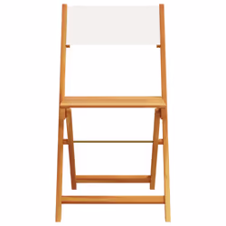 VidaXL 3214611 outdoor chair Terrace Padded seat Acacia wood, Polyester Cream, White - Additional view 4