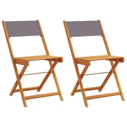 VidaXL 3214613 outdoor chair Terrace Padded seat Acacia wood, Polyester Anthracite