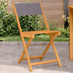 VidaXL 3214613 outdoor chair Terrace Padded seat Acacia wood, Polyester Anthracite