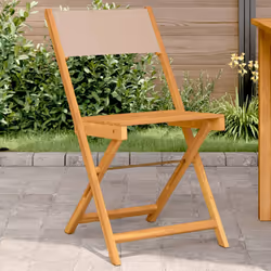 VidaXL 3214616 outdoor chair Terrace Padded seat Acacia wood, Polyester Taupe