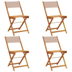 VidaXL 3214617 outdoor chair Terrace Padded seat Acacia wood, Polyester Taupe