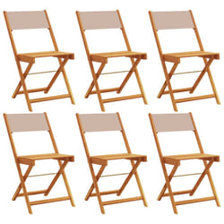 VidaXL 3214618 outdoor chair Terrace Padded seat Acacia wood, Polyester Taupe