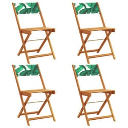 VidaXL 3214622 outdoor chair Terrace Padded seat Acacia wood, Polyester Green