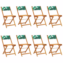 VidaXL 3214624, Terrace, Padded seat, Acacia wood, Polyester, Green, 110 kg, 410 mm