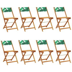 VidaXL 3214624 outdoor chair Terrace Padded seat Acacia wood, Polyester Green