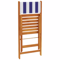 VidaXL 3214625 outdoor chair Terrace Padded seat Acacia wood, Polyester Blue, White - Additional view 7