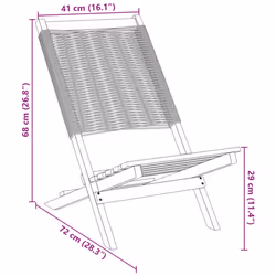 vidaXL Garden Chairs Outdoor Dining Chair Solid Wood Acacia and Polypropylene - black, 6 pcs