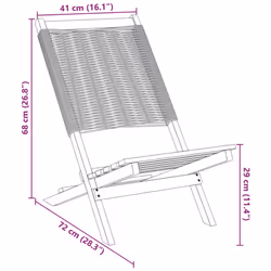 vidaXL Garden Chairs Outdoor Dining Chair Solid Wood Acacia and Polypropylene - black, 8 pcs