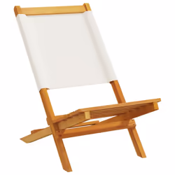 VidaXL 3214638 outdoor chair Terrace Padded seat Acacia wood, Polyester Cream, White - Additional view 3