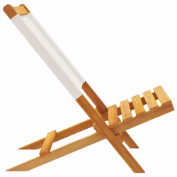 VidaXL 3214638 outdoor chair Terrace Padded seat Acacia wood, Polyester Cream, White - Additional view 6