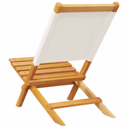 VidaXL 3214638 outdoor chair Terrace Padded seat Acacia wood, Polyester Cream, White - Additional view 7
