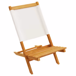 VidaXL 3214639 outdoor chair Terrace Padded seat Acacia wood, Polyester Cream, White - Additional view 4