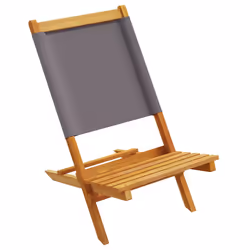 VidaXL 3214640 outdoor chair Terrace Padded seat Acacia wood, Polyester Anthracite - Additional view 4
